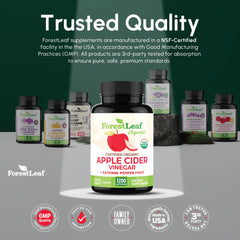 ForestLeaf ACV capsules ginger and cayenne bottle focuses on metabolism support