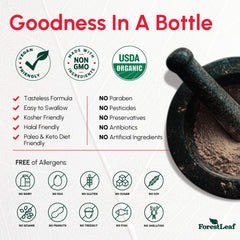 ForestLeaf ACV label graphic conveys USDA Organic and clean-label quality.