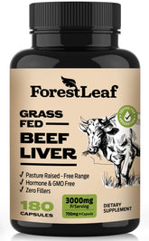 ForestLeaf grass-fed beef liver capsules bottle front view