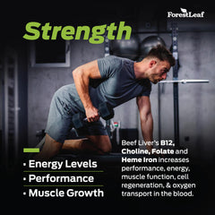 ForestLeaf beef liver capsules packaging and label