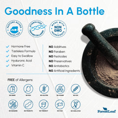 ForestLeaf bottle with capsules on a white surface