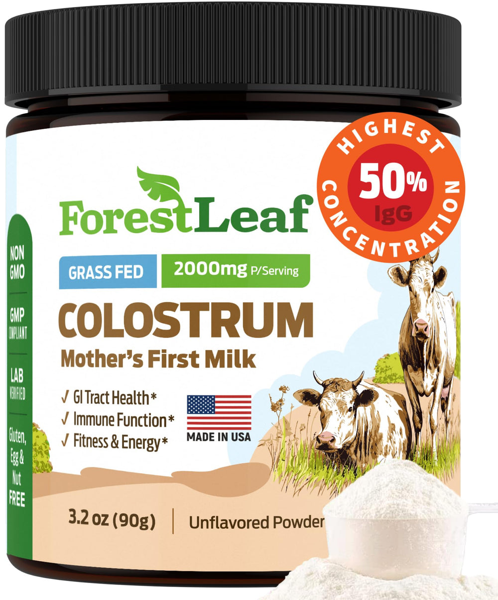 ForestLeaf Colostrum Powder 50% IgG grass-fed label