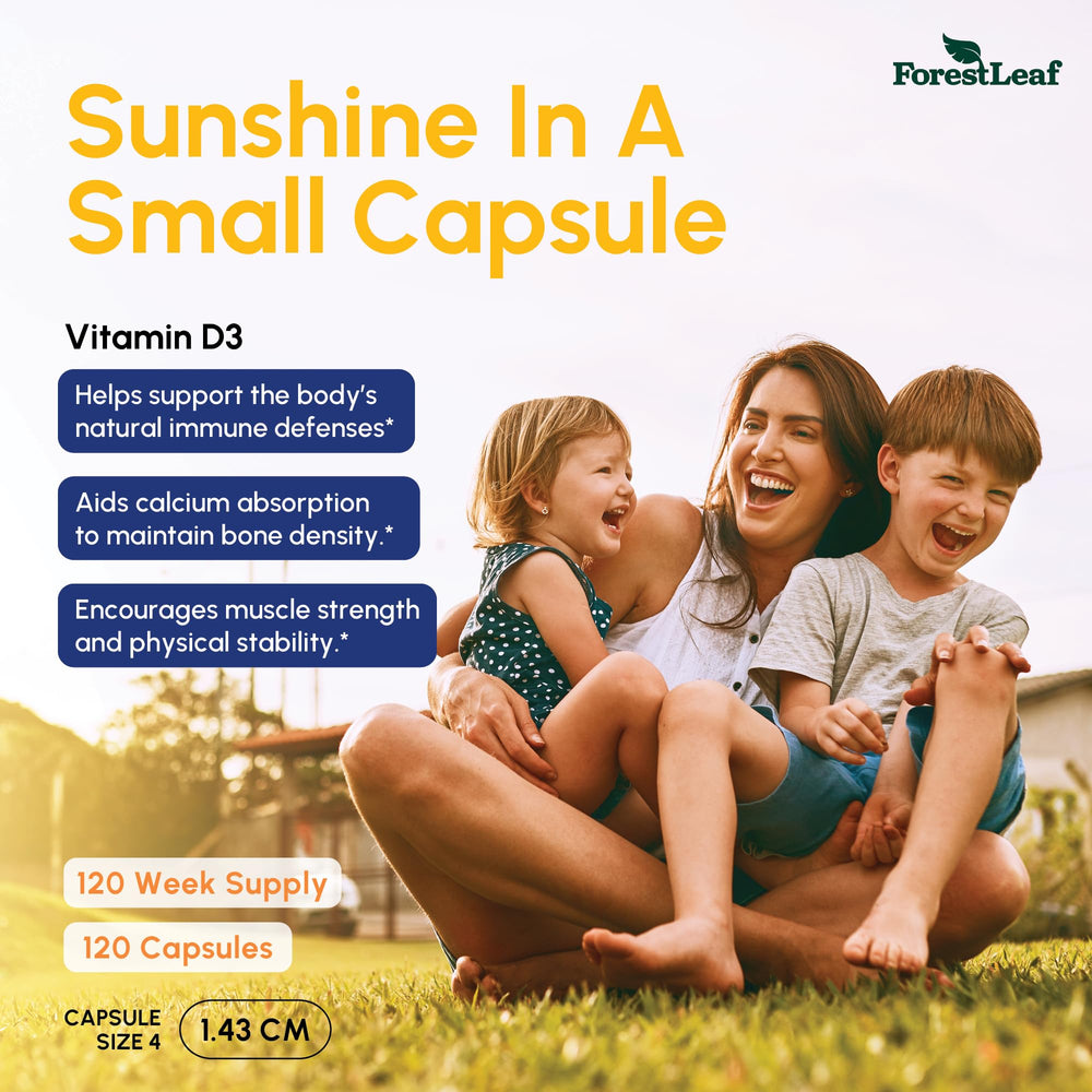 ForestLeaf Vitamin D3 50,000 IU product label