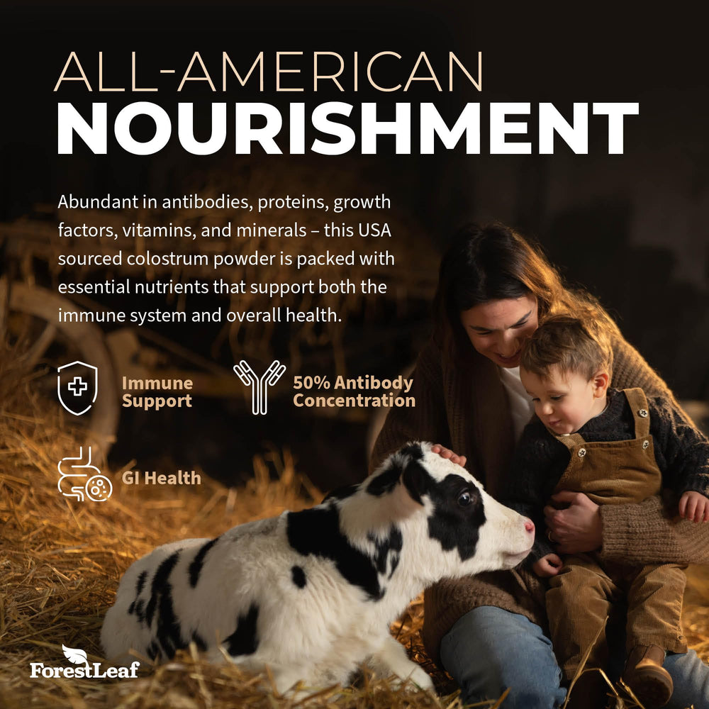 Immunity and gut health support with ForestLeaf Colostrum Powder
