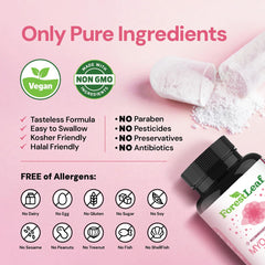ForestLeaf lifestyle scene of woman taking supplement to support daily routine