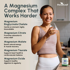 ForestLeaf Magnesium Complex 500mg label close-up