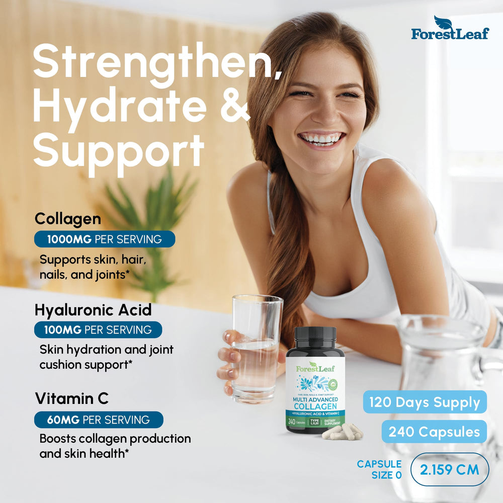 Close-up of hydrolyzed collagen capsules