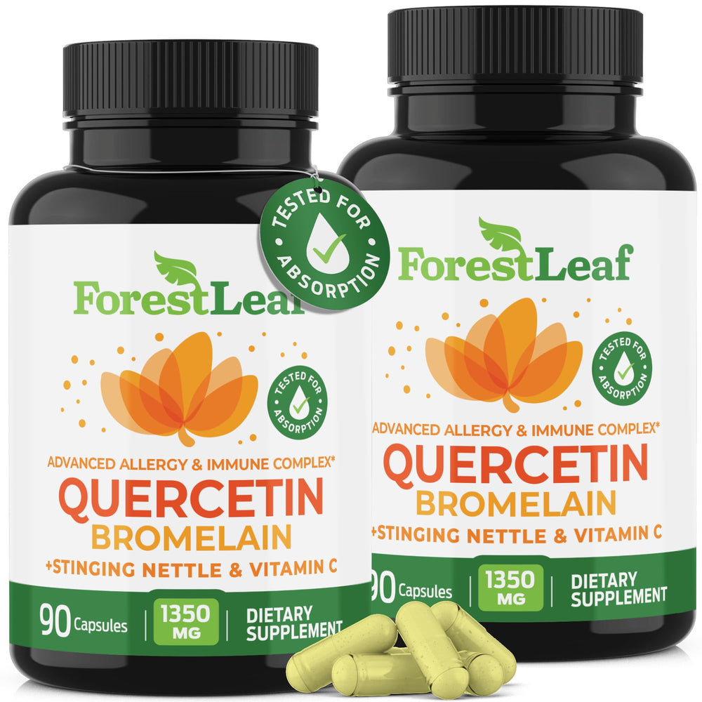 ForestLeaf Quercetin + Bromelain 1350mg bottle label