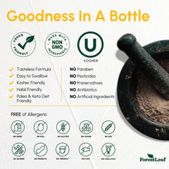 Label detail on ForestLeaf Vitamin D3 5000 IU bottle