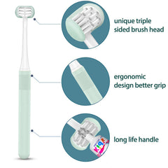 Adaptive bristle design for even cleaning across tooth widths