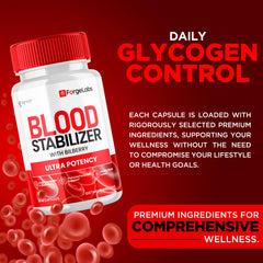 ForgeLabs Blood Stabilizer Capsules bottle on a shelf display