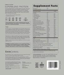 Form Superblend Protein vegan gluten-free packaging eco-friendly materials.