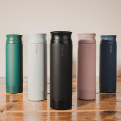 FORME portable gym-bag friendly slate blue bottle for workouts