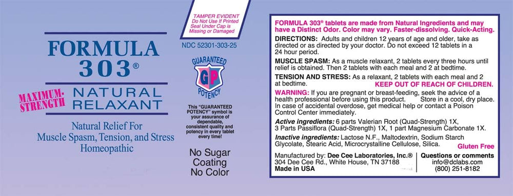 Made in USA facility and packaging for Formula 303