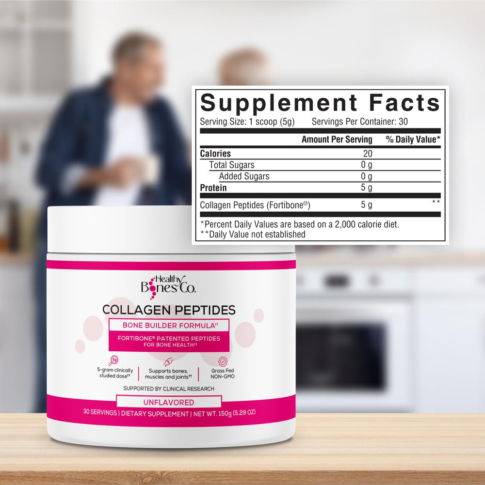 Gluten-free and dairy-free certification on Fortibone packaging