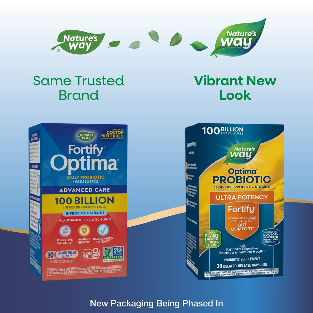 Close up of Fortify Optima probiotic capsules
