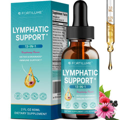 FORTILUME Lymphatic Drainage Drops bottle with Raspberry flavor