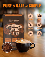 Shiitake mushroom close-up used in FORTISCA Mushroom Coffee