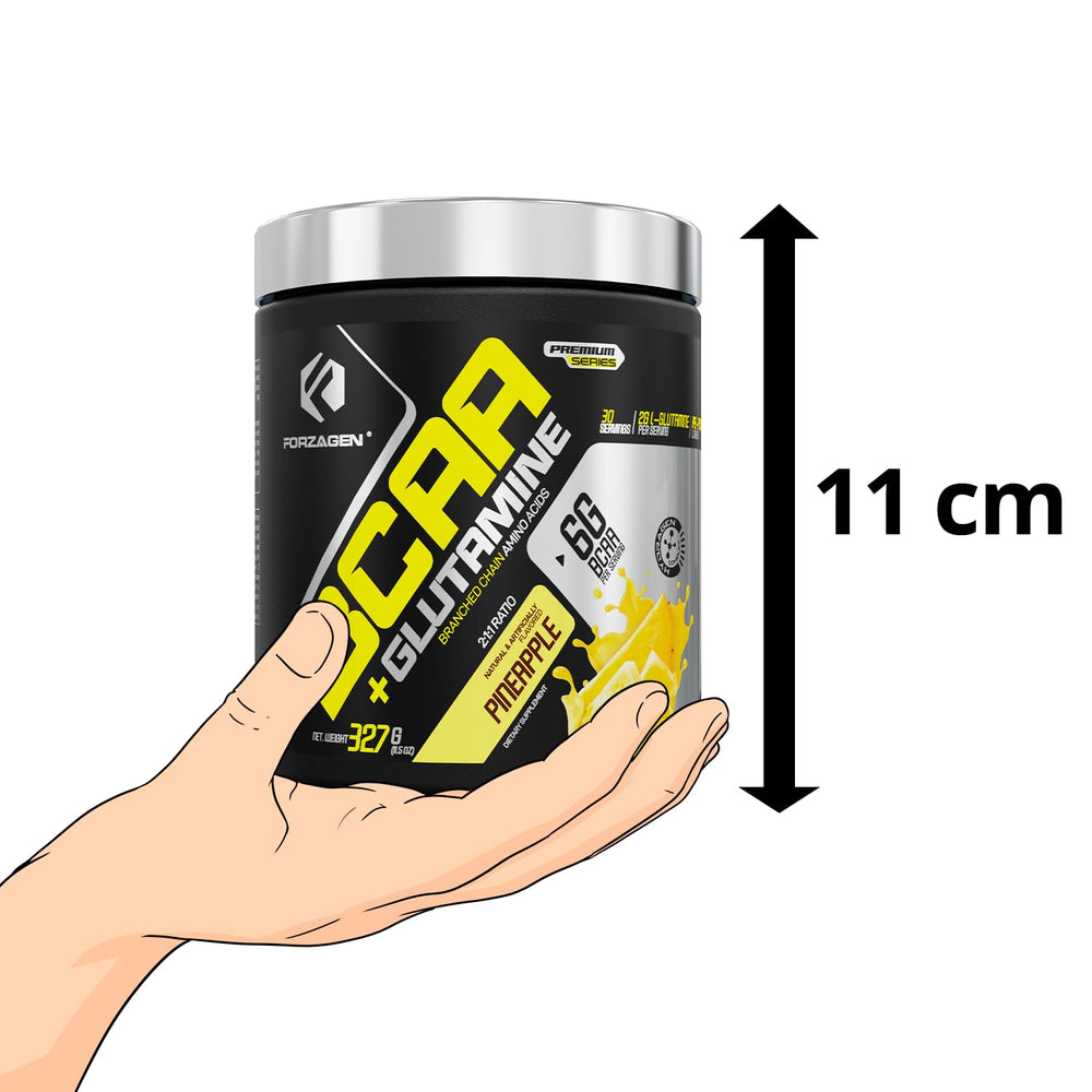 Product packaging of Forzagen BCAA amino acids powder