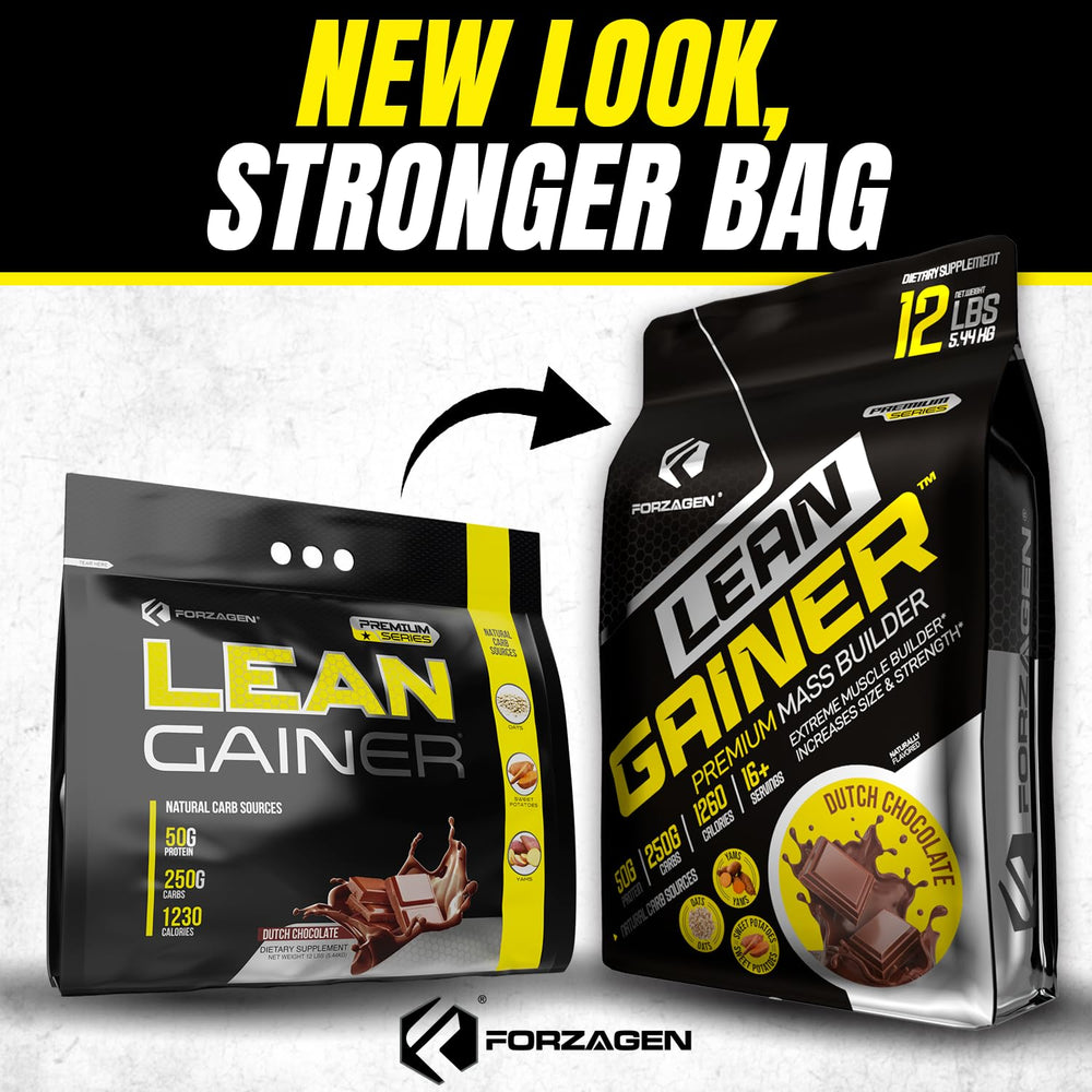 Forzagen Lean Gainer vanilla flavor tub showcases versatile taste profile.