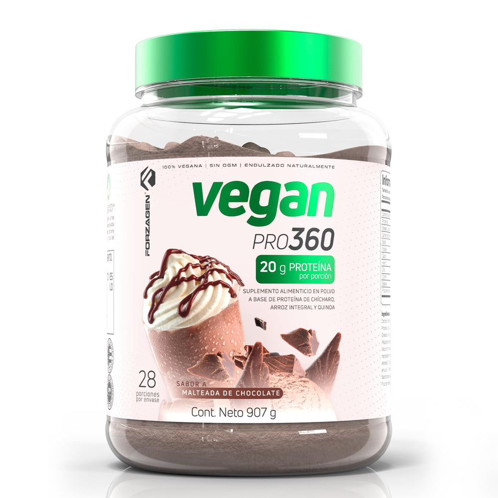 Forzagen Vegan Protein 360 tub highlighting plant-based protein blend for daily recovery
