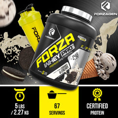 Forzagen Whey PRO 5 lb packaging close-up