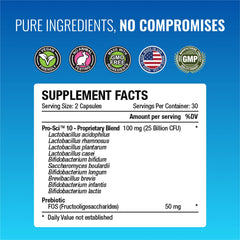 50 mg FOS prebiotic in the formula