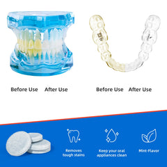 Four-month supply box of denture cleaning tablets