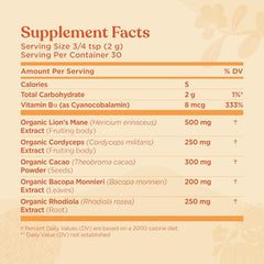 Lion's Mane mushroom powder (Hericium erinaceus) in the blend