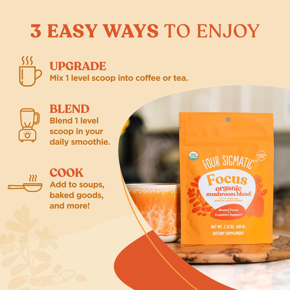 Mucuna Pruriens and other adaptogens in the Focus Blend