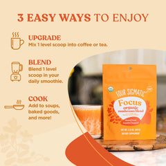 Organic cacao powder and blueberry extract