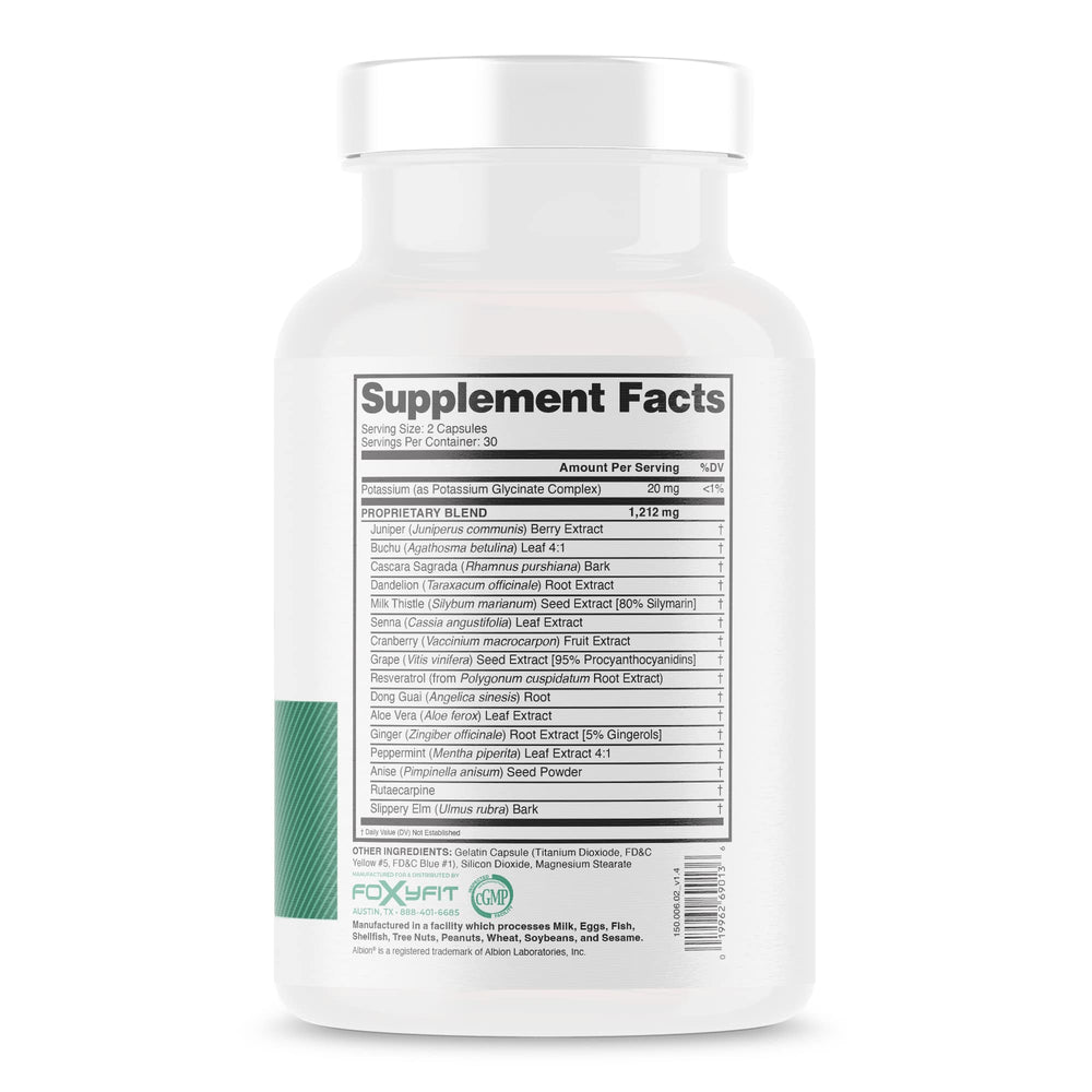 FoxyFit Detox for Her packaging and box