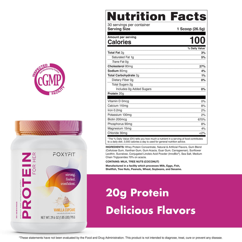 FoxyFit Protein for Her preworkout shake ready in a glass.