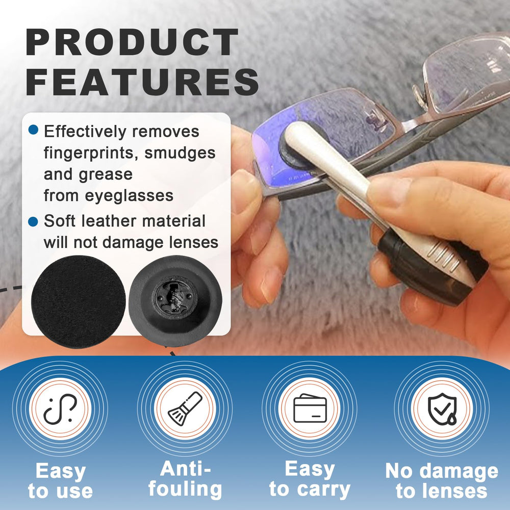 Soft leather velvet eyeglass cleaner pad – safe for all lenses