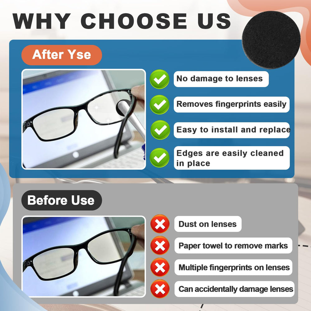 Value pack of 10 replacement pads for Peeps eyeglass cleaner
