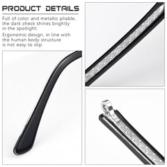 Temple replacement arms for thin metal glasses (black)