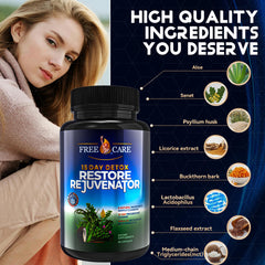 Illustration of a 15-day colon cleanse detox concept