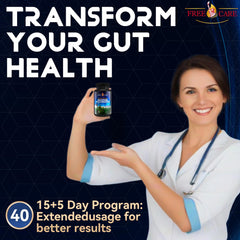 FreeCare Colon Cleanse image shows reduced bloating and gut comfort potential.