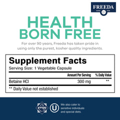 Organic vegetarian formula Betaine HCl