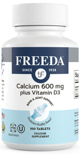 Freeda Calcium 600 mg with Vitamin D3 bottle front view