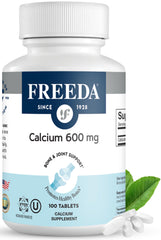 Freeda Calcium Carbonate 600 mg bottle – front view
