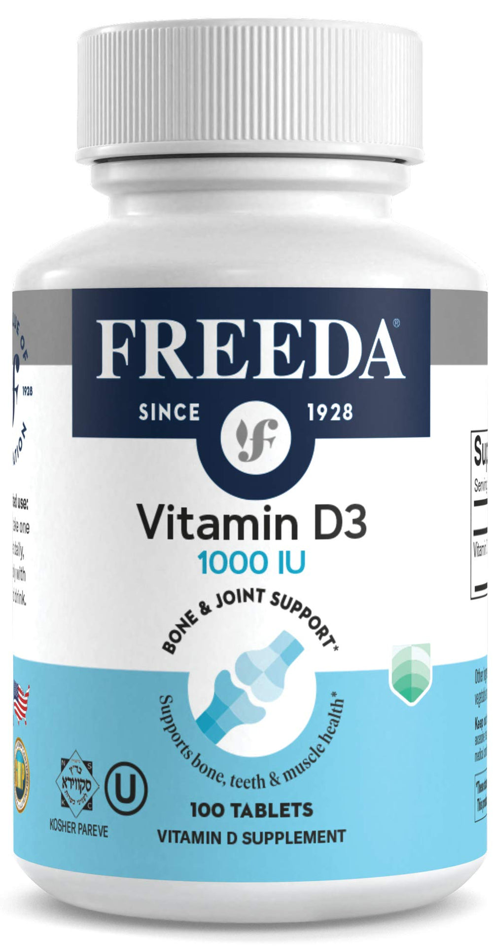 Freeda Vitamin D3-1000 IU 100-count packshot