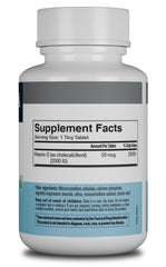 Tiny easy-to-swallow Vitamin D3 tablets by Freeda