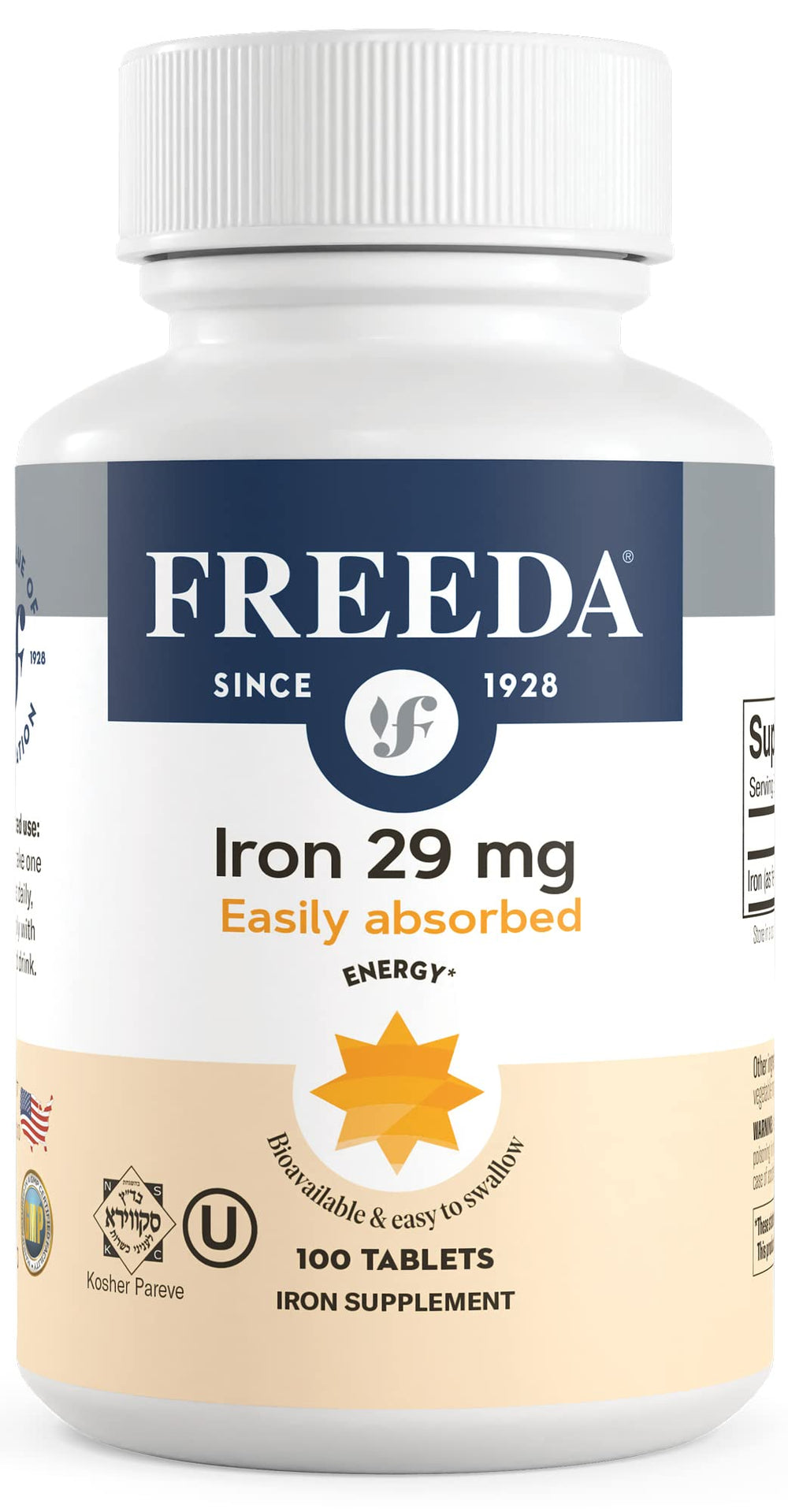 Daily usage of Freeda iron tablets for energy support