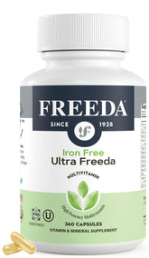 FREEDA Iron-Free Multivitamin bottle label