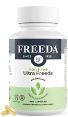 FREEDA Iron-Free Multivitamin bottle label