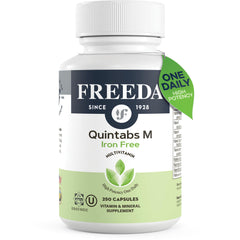 Bottle of FREEDA One Daily Multivitamin Without Iron 250 capsules