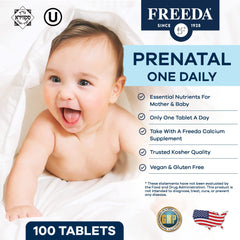 Prenatal vitamins with iron and folic acid