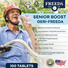 Senior multivitamin tablets for ages 60 and over
