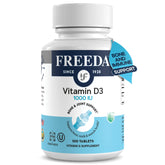 Freeda Vitamin D3 1000 IU bottle label